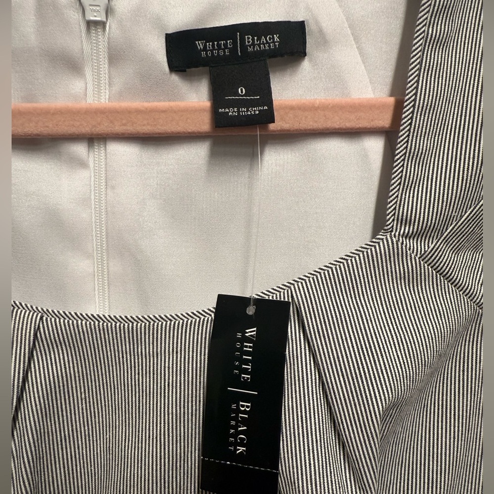 NWT White House Black Market Pinstripe Dress w/belt